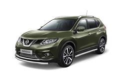 Накладка на решётку бампера (без парктроника) 10 мм (НПС) Nissan X-Trail 2015-